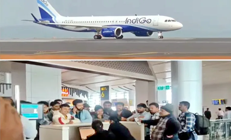 Ayyappa Devotees Protest At Shamshabad Airport 