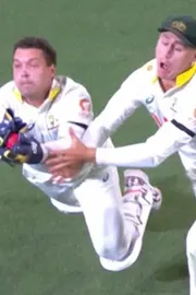 Alex Carey plucks a blinder running behind to dismiss Gus Atkinso