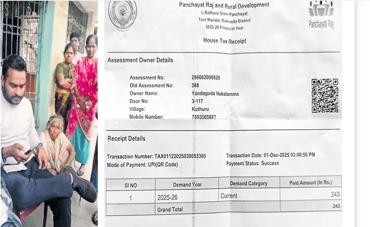 Chandrababu Govt House tax collection from pension money