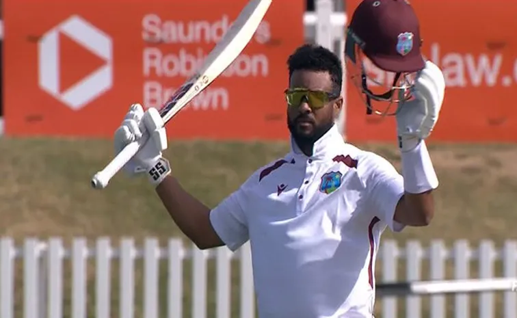 NZ VS WI 1st Test: HUNDRED FOR SHAI HOPE IN THE 4th INNINGS