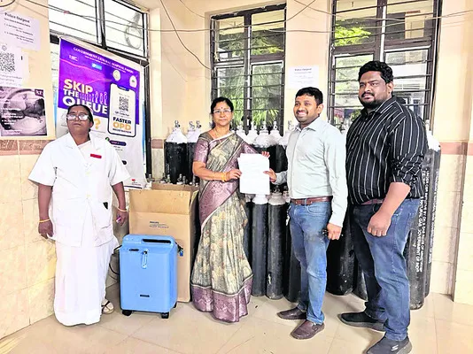 జిల్లా ఆస్పత్రికి ఓఎన్జీసీ వితరణ 
