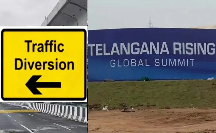 Telangana Rising Global Summit-2025 Traffic Divertions In City