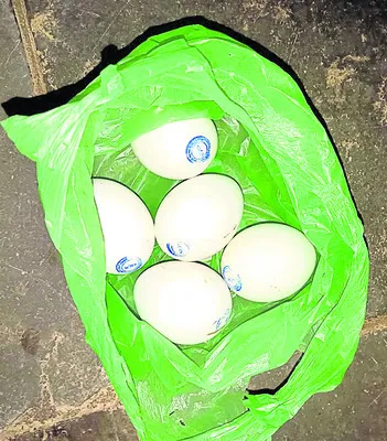 కిరాణంలో అంగన్‌వాడీ కోడిగుడ్ల విక్రయం!