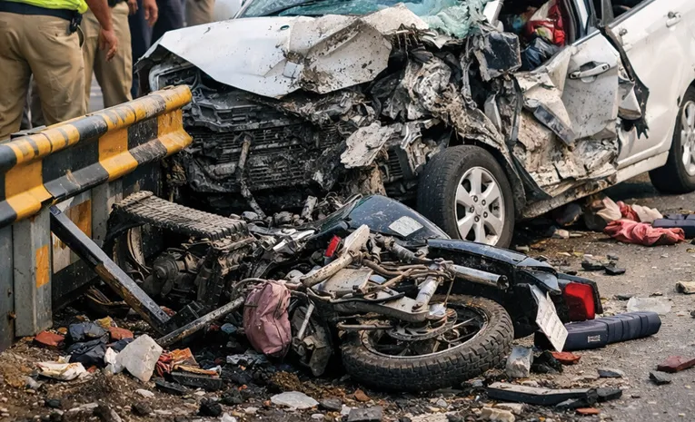 Massive Accident in Mahabubnagar 