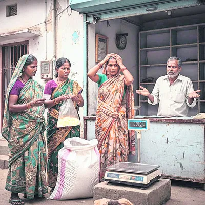 నాడు అన్నీ.. నేడు వట్టి బియ్యమే!