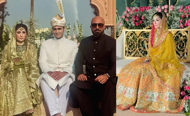 Pakistan Ex PM Nawaz Sharifs Family Wedding Sparks Debate Over Indian Outfits