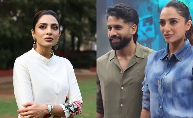 Akkineni Naga chaitanya at  shobitha latest Movie Promotions