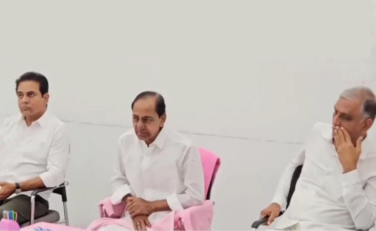 BRS KTR And Harish Rao Will Meet KCR At Farm House