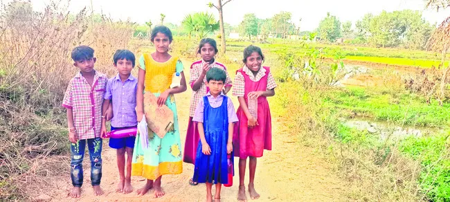 కాలినడకన..
