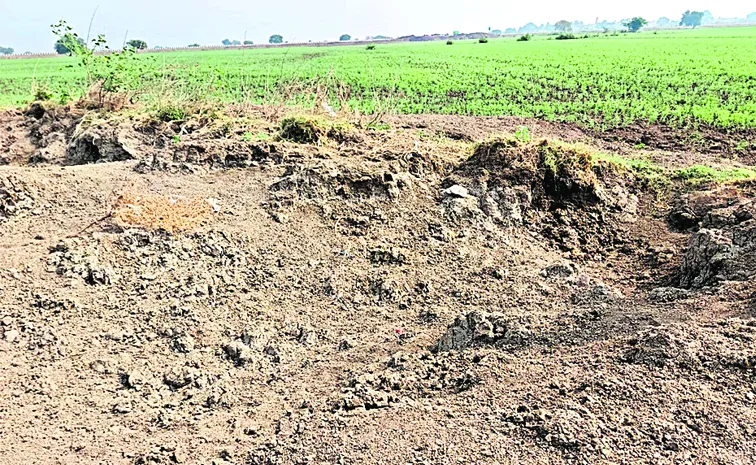 Upputtur Pothukatla stream encroachment in Bapatla district