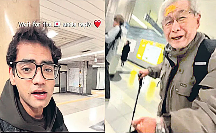  Indian man raw and emotional act of helping an injured elderly Japan man