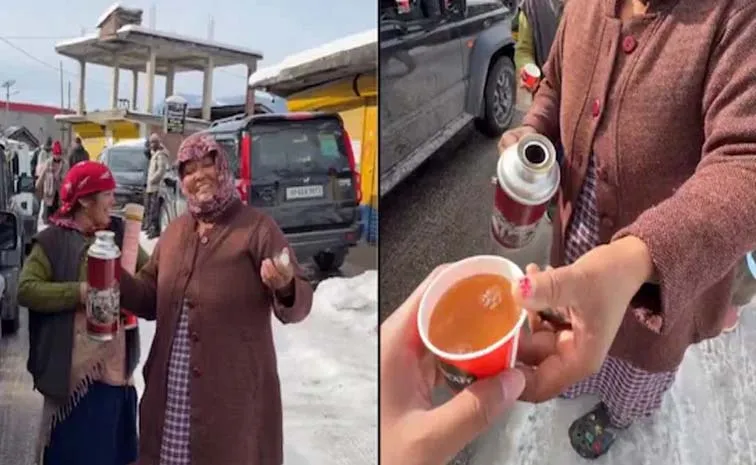 Himachal Women Serve Hot Tea To Stranded Tourists In Manali