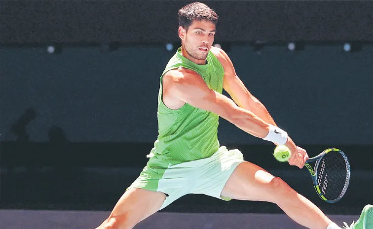 Carlos Alcaraz in the Australian Open quarter finals