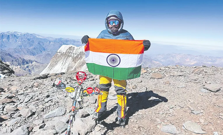 Indian Adventurer Jaisimha Goud Scales Mount Aconcagua