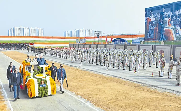 Republic Day celebrations were held in the capital city Amaravati
