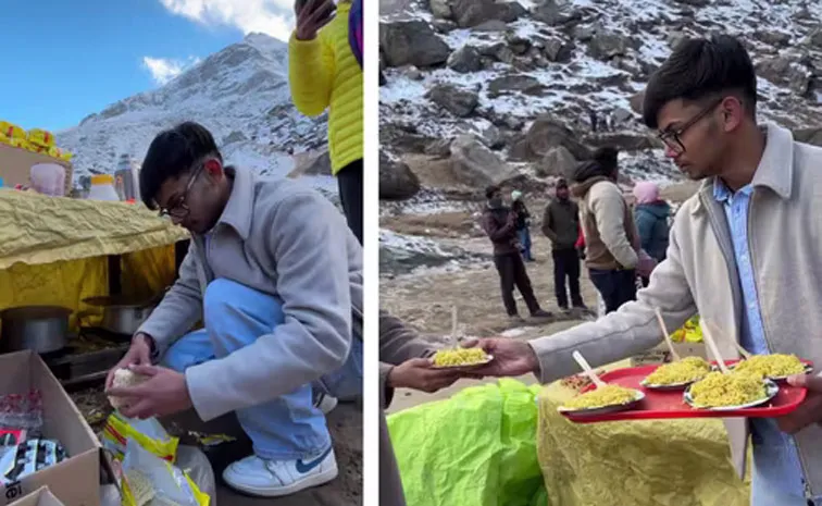 Man sells Maggi in the mountains stunned by his earnings