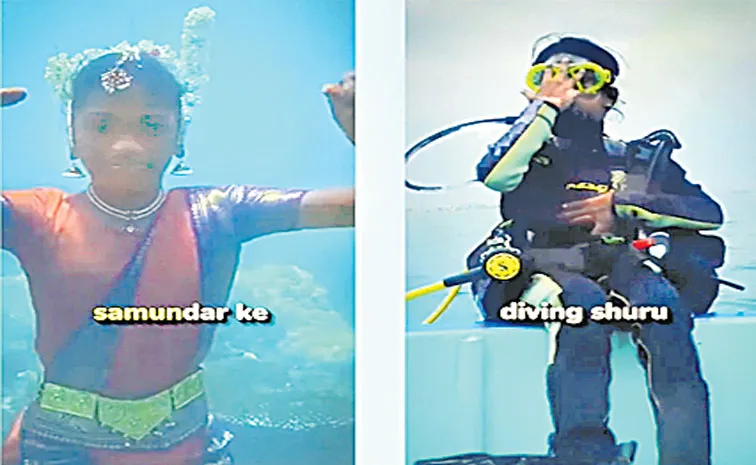 Bharatanatyam dancer from Puducherry named Thaaragai Aarathana performed in underwater