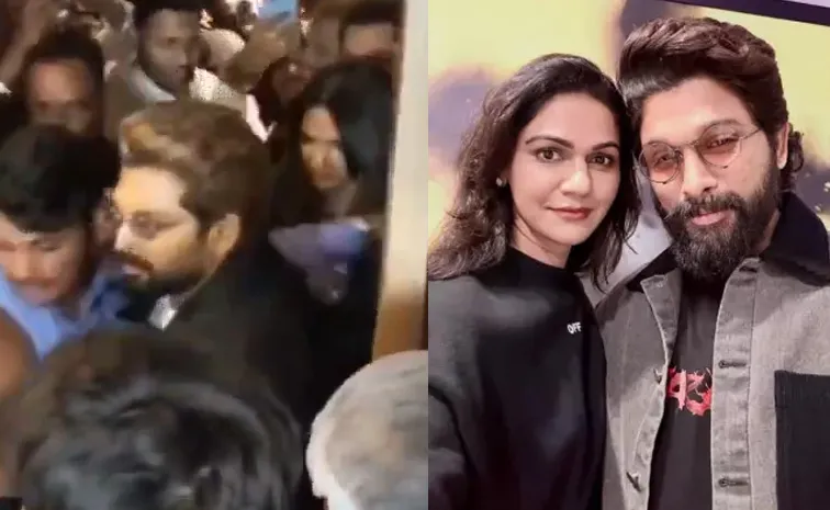 Allu Arjun Wife Sneha Mobbed By Fans Cafe Niloufer
