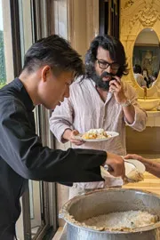 Mega Hero Ram Charan Biryani party at home pics goes viral10