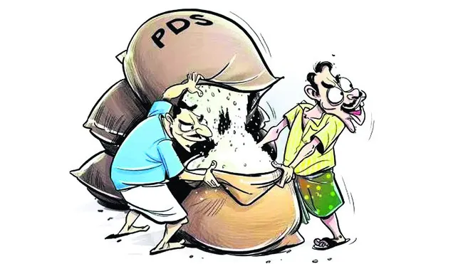 టీడీపీ నేత.. రేషన్‌ బియ్యం మేత