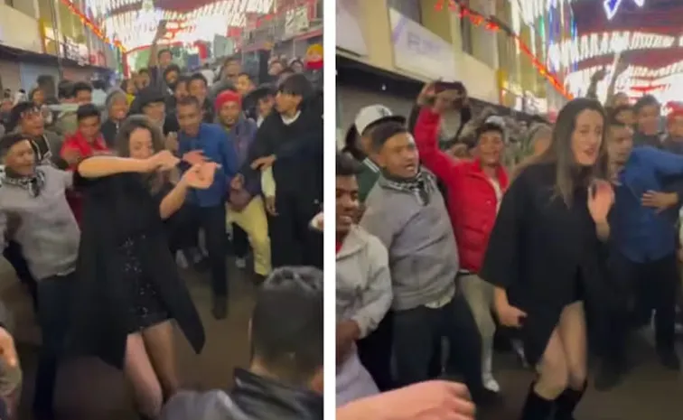 Foreign Tourist Dances Shillong Street As Locals Form Protective Circle Video Wins Hearts