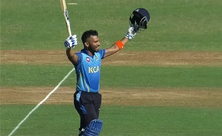 విష్ణు వినోద్ విధ్వంసకర సెంచరీ.. 14 సిక్స్‌లతో వీర విహారం! వీడియో