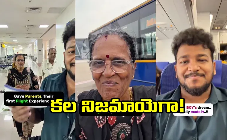 Son takes parents on their first flight viral video makes internet cry happy tears
