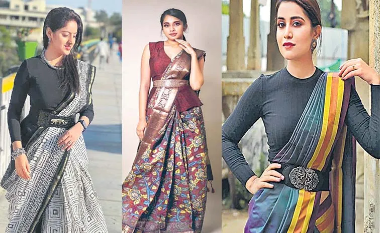 Fashion Tips: Styling a Saree with a Big Belt