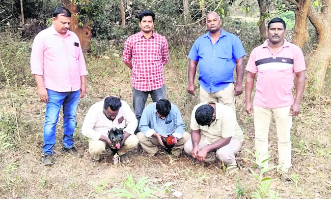 కోడి పందాలపై పోలీసుల దాడి 