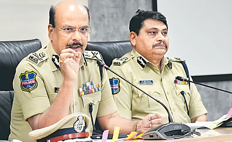 DGP B Shivadhar Reddy at a media conference