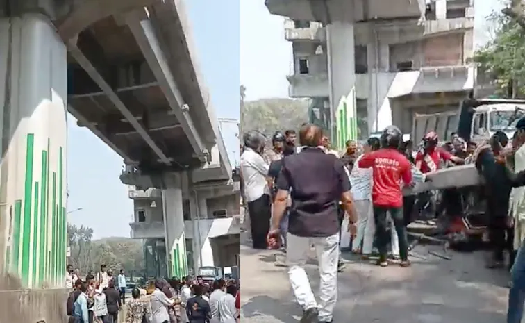 Mumbai: కుప్పకూలిన నిర్మాణంలోని మెట్రో పిల్లర్‌ 