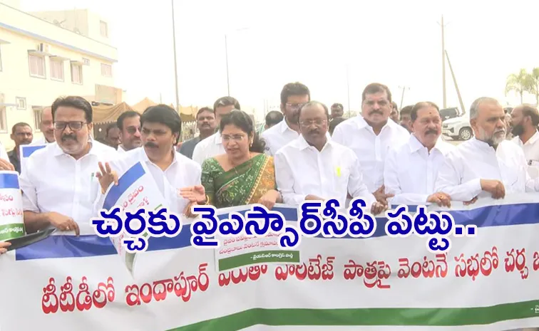 Ysrcp Members Protest In Legislative Council