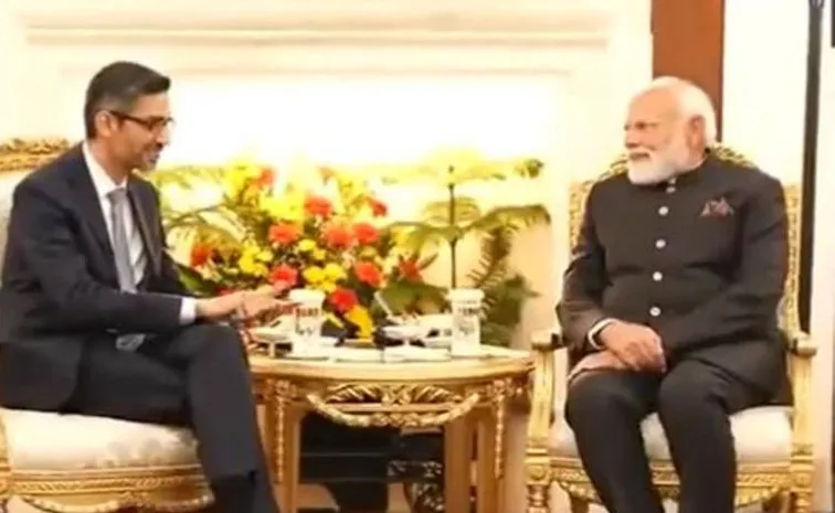 ప్రధాని మోదీతో సుందర్ పిచాయ్ భేటీ