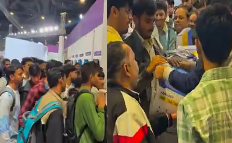 AI ఇంపాక్ట్ సమ్మిట్‌ : వాటికోసం ఎగబడిన జనం వీడియో వైరల్‌ 