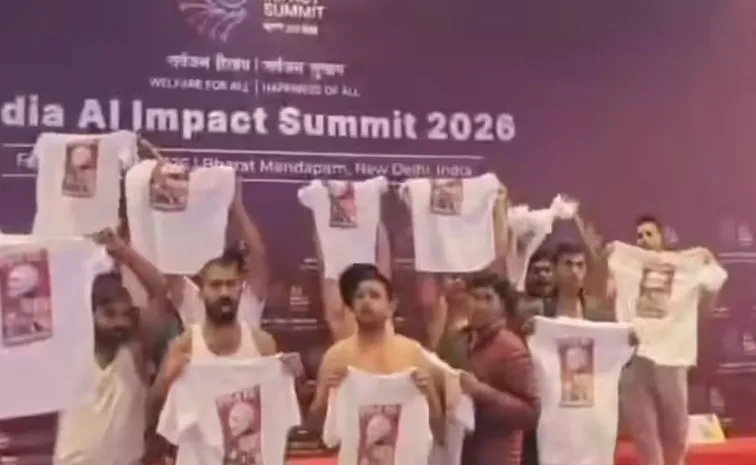 BJP slams Cong after shirtless protest At India AI Impact Summit