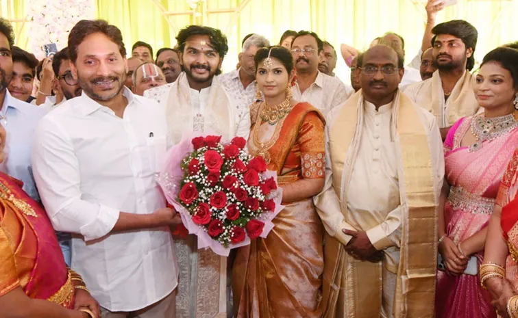 YS Jagan Attended Wedding Ceremony Of Sivarama Subramaniam Son