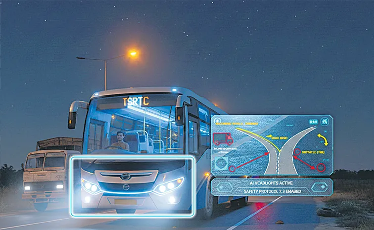 AI headlights for RTC buses