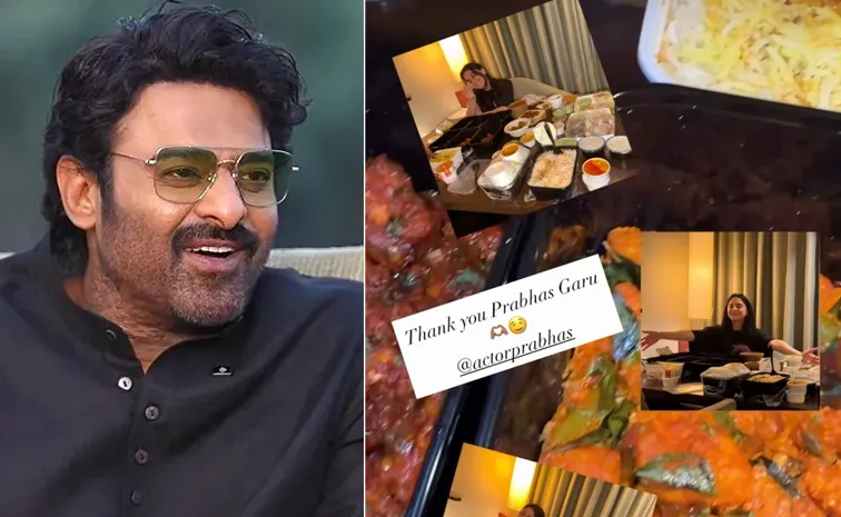 Prabhas Gives Food Treat to Fauzi Movie Actress Imanvi