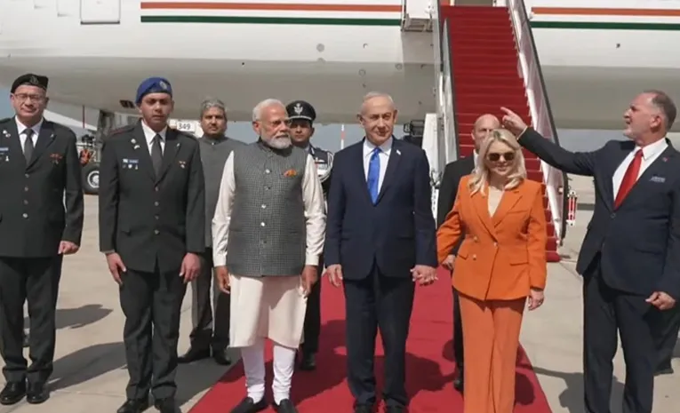 Prime Minister Modi arrives in Israel