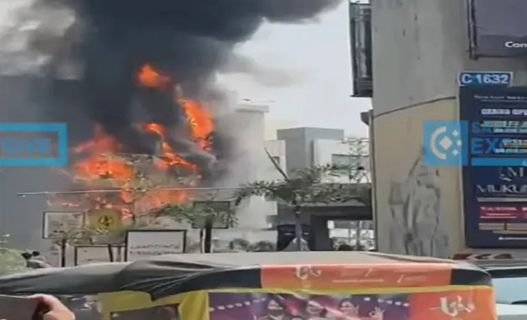 Fire Mishap at Road number 36 Jubilee Hills