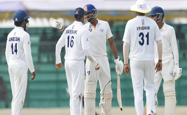 Ranji Trophy Final: Paras Dogra fined For headbutt incident JK 584 All Out