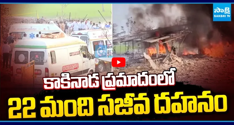కాకినాడ ప్రమాదంలో 22 మంది సజీవ దహనం