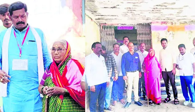 పాఠశాలకు మంత్రి తల్లి  భూ దానం  