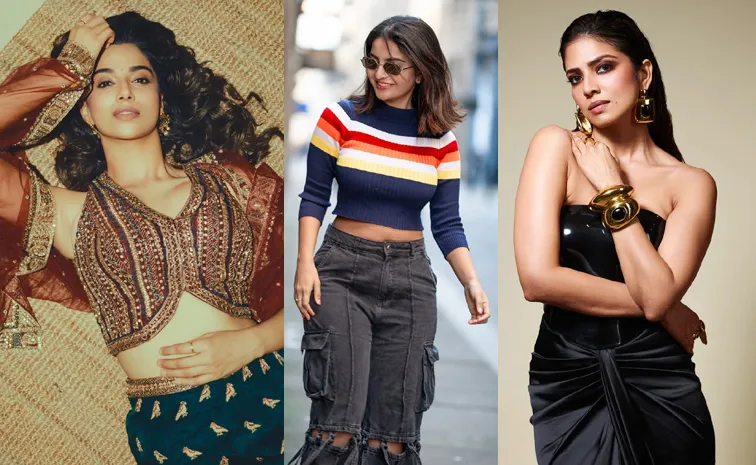 పడుకుని పోజులిచ్చిన మీనాక్షి.. బ్లాక్ డ్రస్‌లో మాళవిక