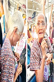 89 Years old Kamalaben Mehta selling beaded bracelets in Mumbai local trains