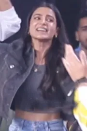 Tollywood actress Samantha celebrating Her Team win at Pickle Ball Event6