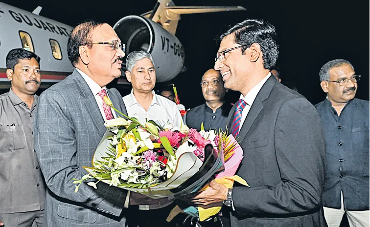 A grand welcome to CJI Justice Suryakant