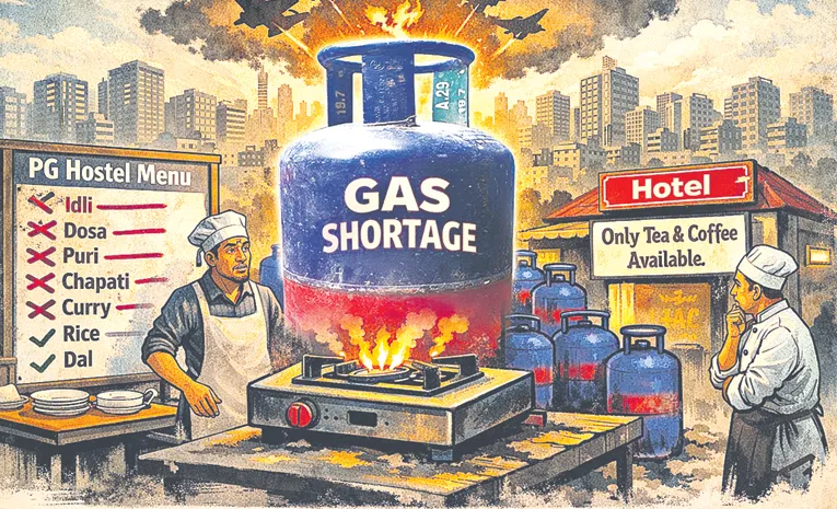 commercial lpg cylinder shortage impact hyderabad hotels hostels