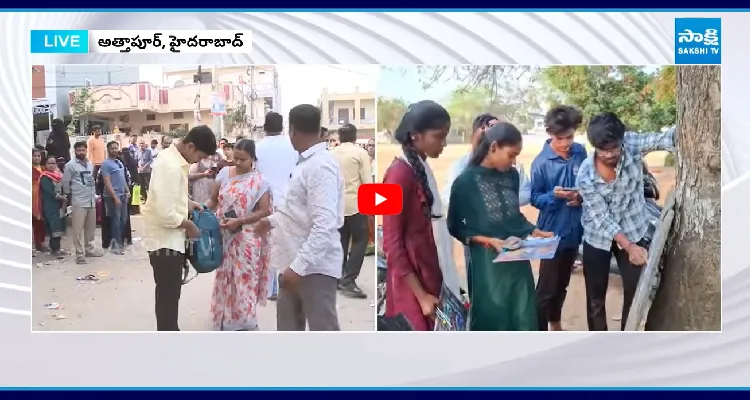 10 ఎగ్జామ్స్ షురూ.. పరీక్ష కేంద్రాల వద్ద టెన్షన్ టెన్షన్ 