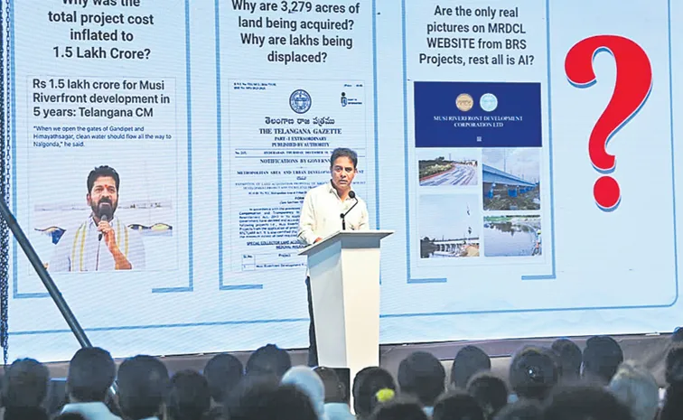 ‘మూసీ’.. కాంగ్రెస్‌ భూ ఆక్రమణ పథకం : కేటీఆర్‌